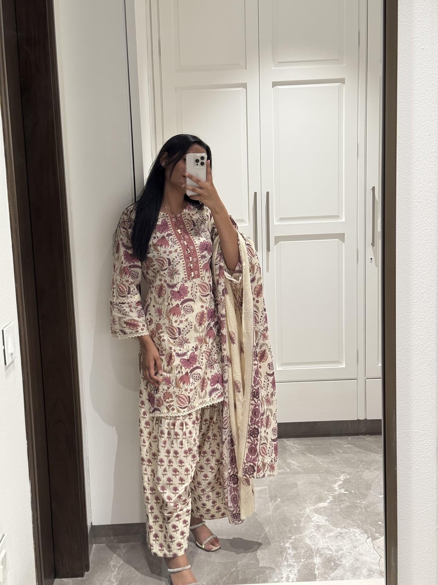 Cotton Printed Farshi Suit Set detail view