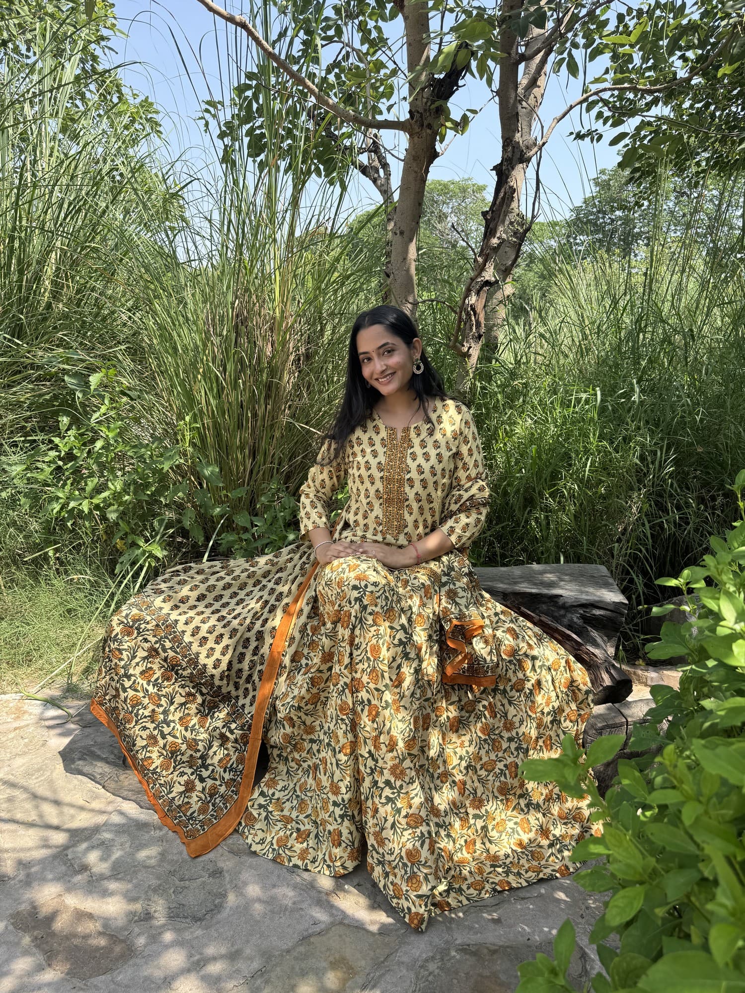 Cotton Printed Gopi Dress Set detail view